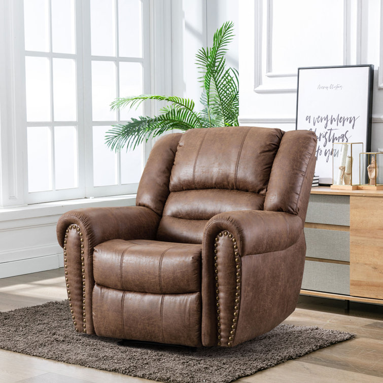 Canora Grey Ovellette Vegan Leather Recliner & Reviews Wayfair